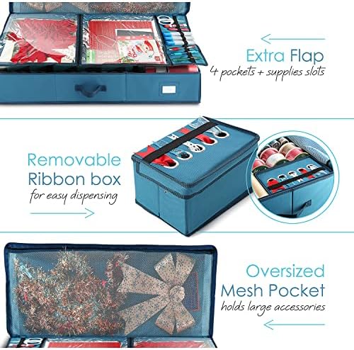 hearth & harbor wrapping paper storage container, close-up detail