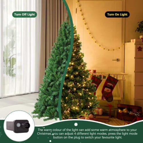 4ft green prelit artificial christmas tree,arbol de navidad, close-up detail