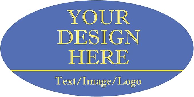 Custom Stickers 70-1000 Personalized Labels for Birthday Party Wedding, Customized Stickers for Business Logo(2-Oval)
