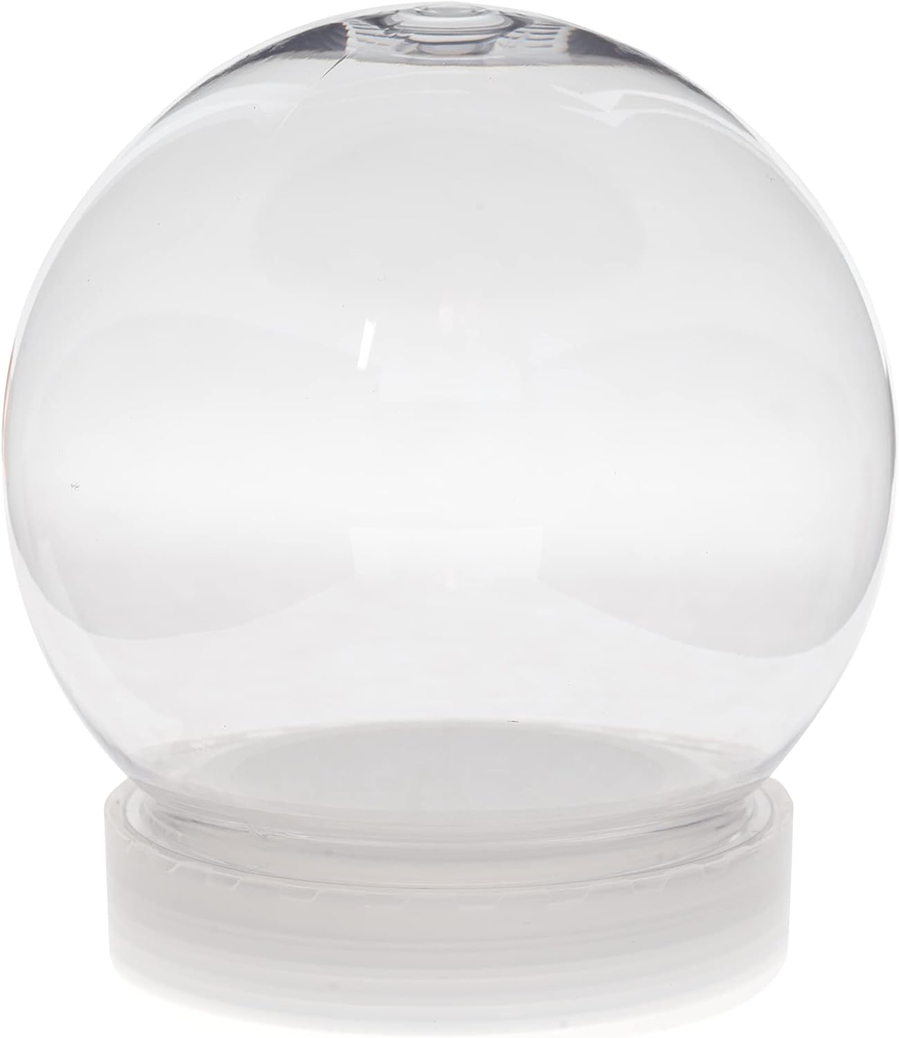 Creative Hobbies 4 Inch (100mm) DIY Snow Globe Water Globe - Clear Plastic with Screw Off Cap | Perfect for DIY Crafts and Customization
