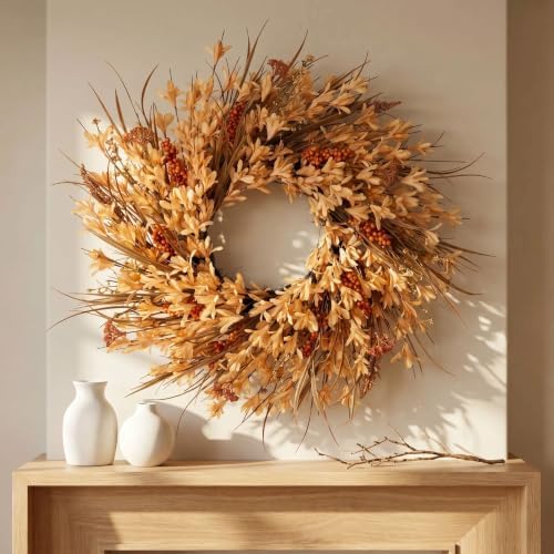 26" large fall wreath for front door, autumn, view 9