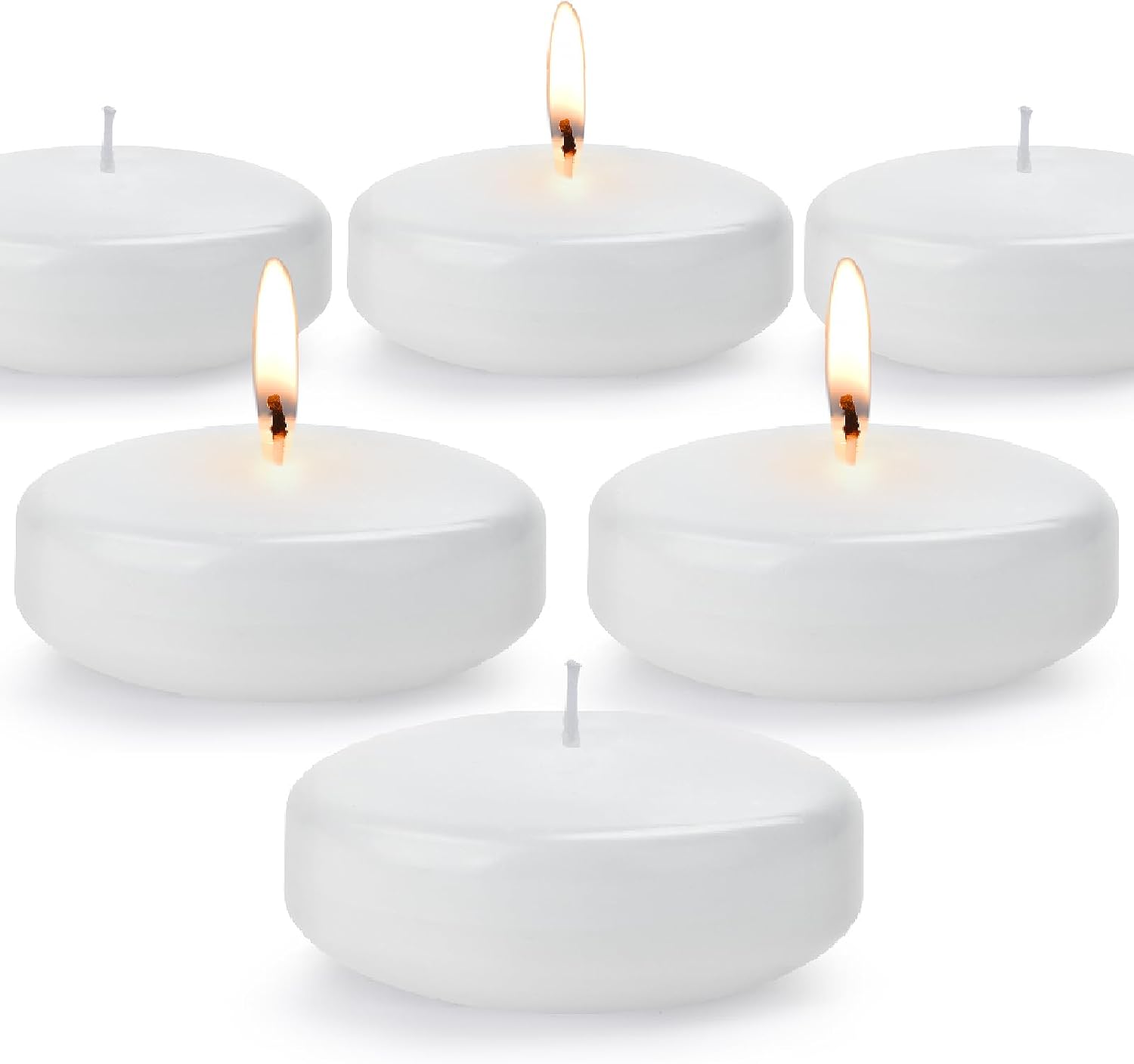 White Floating Candles-3 Inch Unscented Dripless Wax 13-15 Hours Burning,36 Pack for Centerpieces Floating Candles, for Cylindrical Vases, Swimming Pool,Restaurant,Wedding,Party Decoration