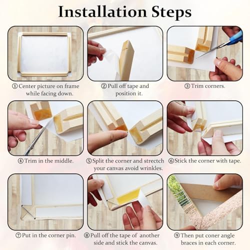 texas art diy wood stretcher bars for canvas, package contents