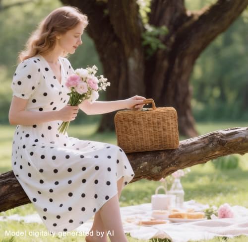 wicker picnic basket with lid picnic basket boxes on a desk or shelf