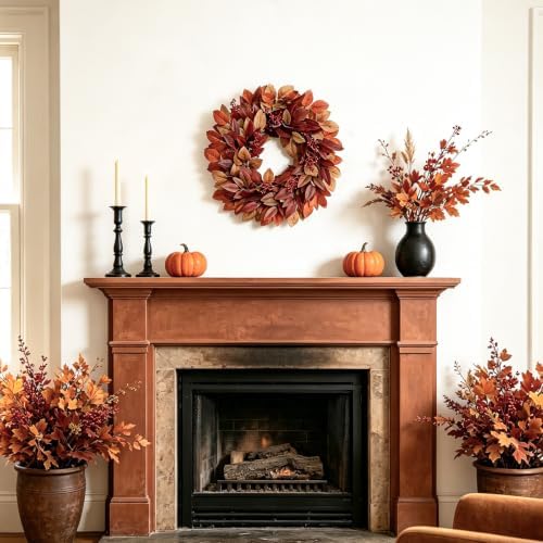 dn deconation fall wreath for home front door on a desk or shelf