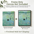 canvas floating frame for 12x14 inch stretched canvas shown in use
