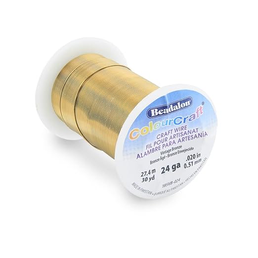 Beadalon ColourCraft Wire, 24 Gauge, Vintage Bronze Color, 30 yd Spool