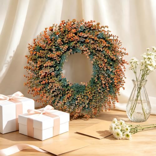 fall wreath for front door 26 inch boxwood, package contents