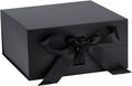OEMVALATY Black Gift Box,6x6x3 Inches Gift Boxes with Lids for Presents with Magnetic Closure and Ribbon for Wedding,Storage,Birthday