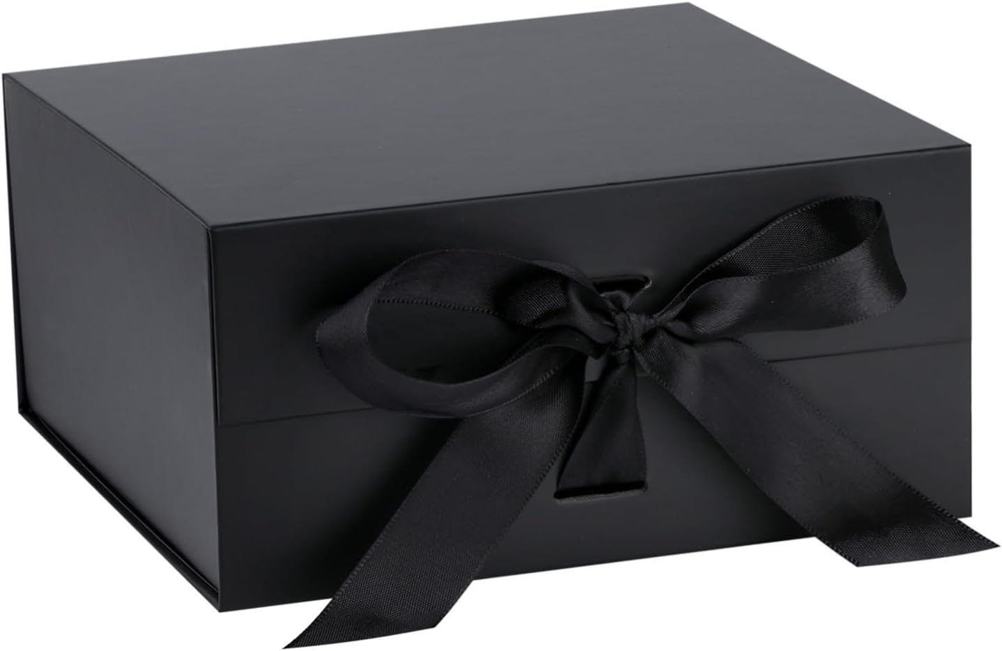 OEMVALATY Black Gift Box,6x6x3 Inches Gift Boxes with Lids for Presents with Magnetic Closure and Ribbon for Wedding,Storage,Birthday