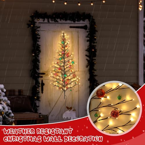 5 ft 144 led lighted wall christmas tree, package contents