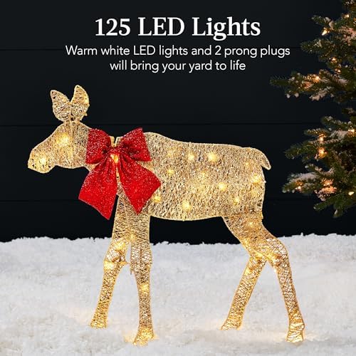 best choice products 2d moose family outdoor 2pc, side view