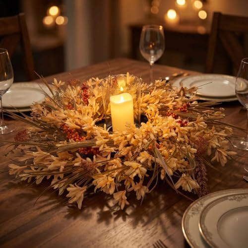 26" large fall wreath for front door, autumn, package contents
