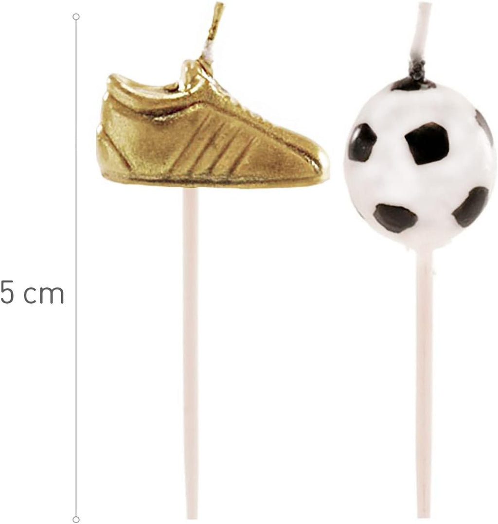 Dekora - Football Candles for Birthday Cake - Football and Golden Boot