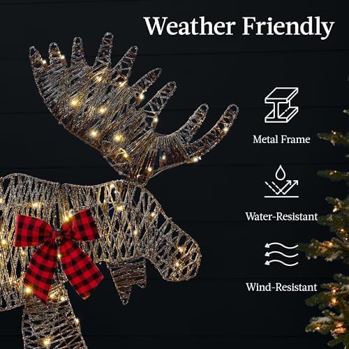 best choice products 2d moose family outdoor 3pc, package contents