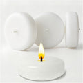 12 Pack White Floating Candles - 3 Inch Unscented Round Candles, 7-9 Hrs Long Burning for Cylinder Vases, Wedding Centerpieces, Parties & Bath Décor