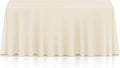 Lann's Linens - 10 Premium 90" x 156" Tablecloths for Wedding/Banquet/Restaurant - Rectangular Polyester Fabric Table Cloths - Ivory