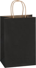 mlyta 300 pack 5.25x3.25x8.5 inch small black kraft, main product view