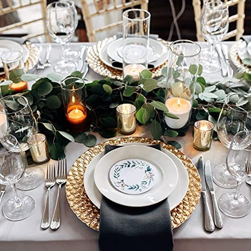 LETINE Gold Votive Candle Holders Set of 36 - Speckled Mercury Gold Glass Candle Holder Bulk - Ideal Spring Summer Decor for Wedding Centerpiece Table，Valentine's Day Decorations Indoor