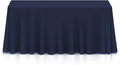 Lann's Linens - 10 Premium 90" x 156" Tablecloths for Wedding/Banquet/Restaurant - Rectangular Polyester Fabric Table Cloths - Navy Blue