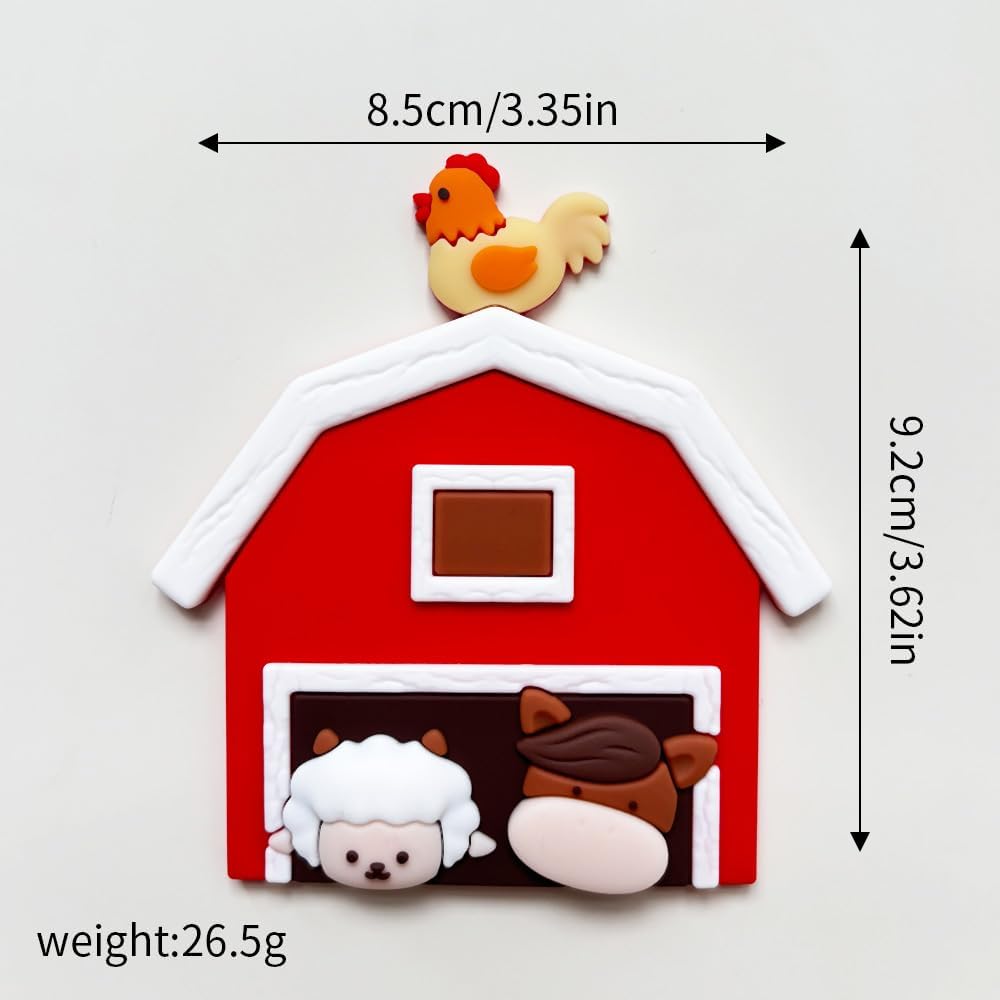 Farm Animal Cake Toppers 15PCS Animal Cake Toppers Include Cute Cow,Chicken,Horse,Pig,sheep,Farm Birthday Decorations.