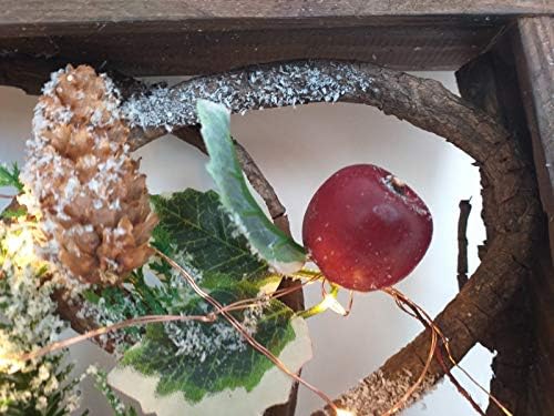 shatchi 40cm led pre-lit decorated with leaves pine, package contents