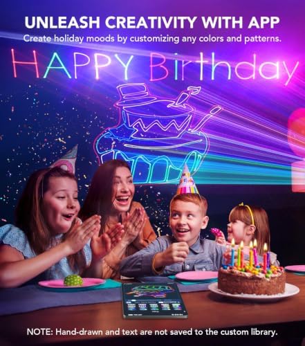 KeoBin App DJ Laser Light, 200+ 3D Animations, Custom Text & Patterns