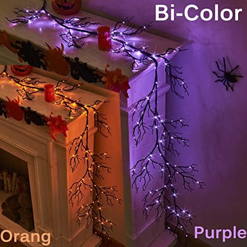 baolitvine lighted halloween garland battery operated with 8, side view