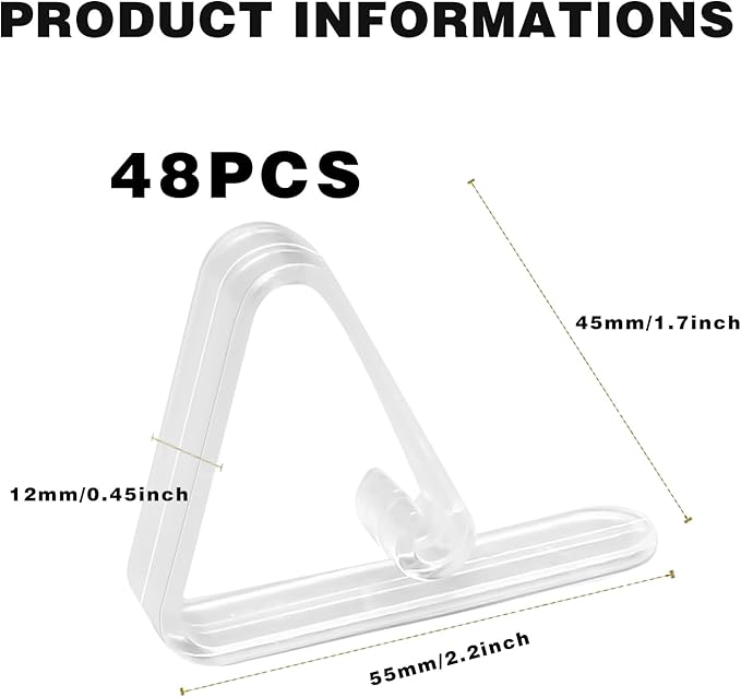 48 Pcs Plastic Table Cloth Holder - Clear Clips for Outdoor Picnic Tables, Skirt Clip to Hold Down Tablecloth for Party Events
