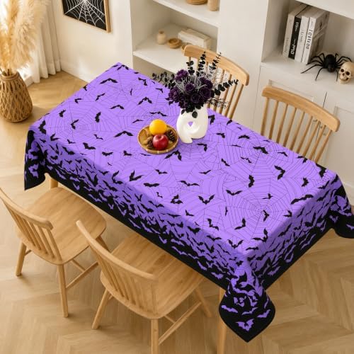 Halloween Bats Rectangle Tablecloth for Dining Decor 60" x 120"