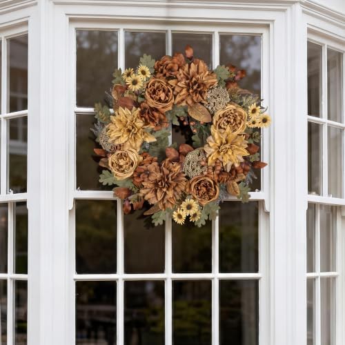 24in fall wreaths for front door artificial autumn on a desk or shelf