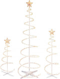 set of 3 lighted spiral -christmas- trees, main product view