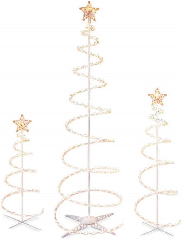 set of 3 lighted spiral -christmas- trees, main product view