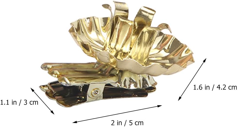 SEWACC 20pcs Christmas Tree Candle Holder Clips, Flower Shape Decorative Candle Stand, Vintage Gold and Silver Candlestick for Holiday Party Decor, 1. 96 X 1. 65 X 1. 18 Inch