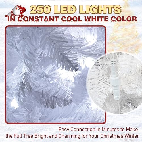 mupater 6ft pencil christmas tree, pre-lit artificial christmas showing dimensions