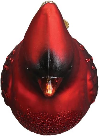 Old World Christmas Ornaments: Bird Watcher Collection Glass Blown Ornaments for Christmas Tree,Northern Cardinal