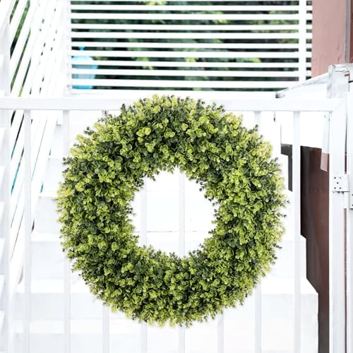 huziyahan 32 inch extra large boxwoods green spring, front angle view