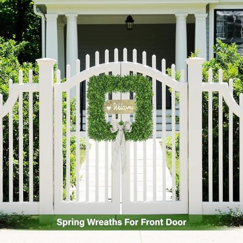 artgar 20 inch realistic boxwood wreath, spring wreaths, view 9