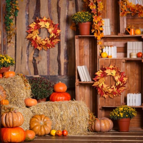aneco 12 pcs fall wreath 16’’ thanksgiving maple, package contents