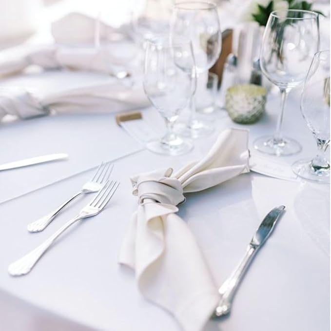 1 Pack White Table Cloth Rectangle Table 60 x 102 Inch Tablecloths for 6 Foot Rectangle Tables. Stain and Winkle Resistant Polyester Washable TableCloths for Parties Wedding Dining