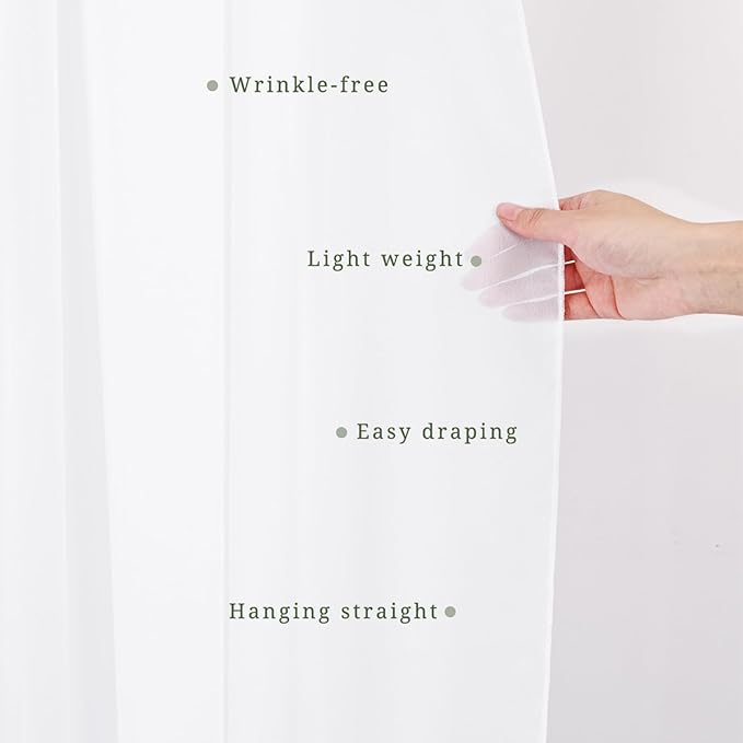 Wedding Arch Draping Fabric 4 Panels 20Ft Length x 28" Width White Arch Drapes Chiffon Fabric Sheer Curtains Backdrop for Party Bridal Decorations Wedding Ceremony Ceiling Stage Reception Decor