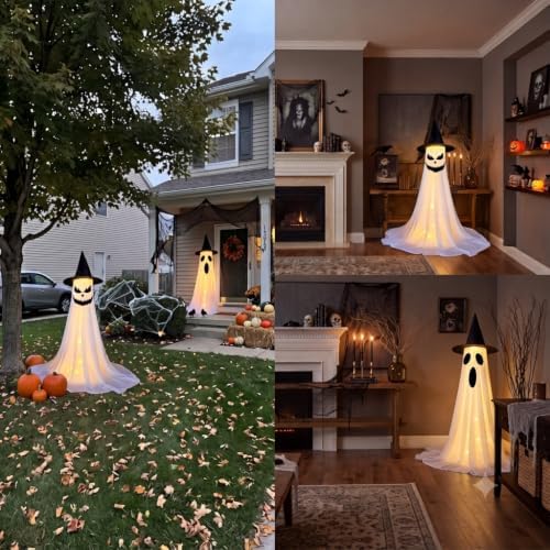 2‑pack 63" halloween decorations outdoor indoor with remote, front angle view