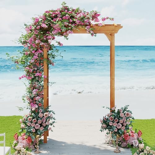 wood garden arbor – outdoor wooden arch pergola on a desk or shelf