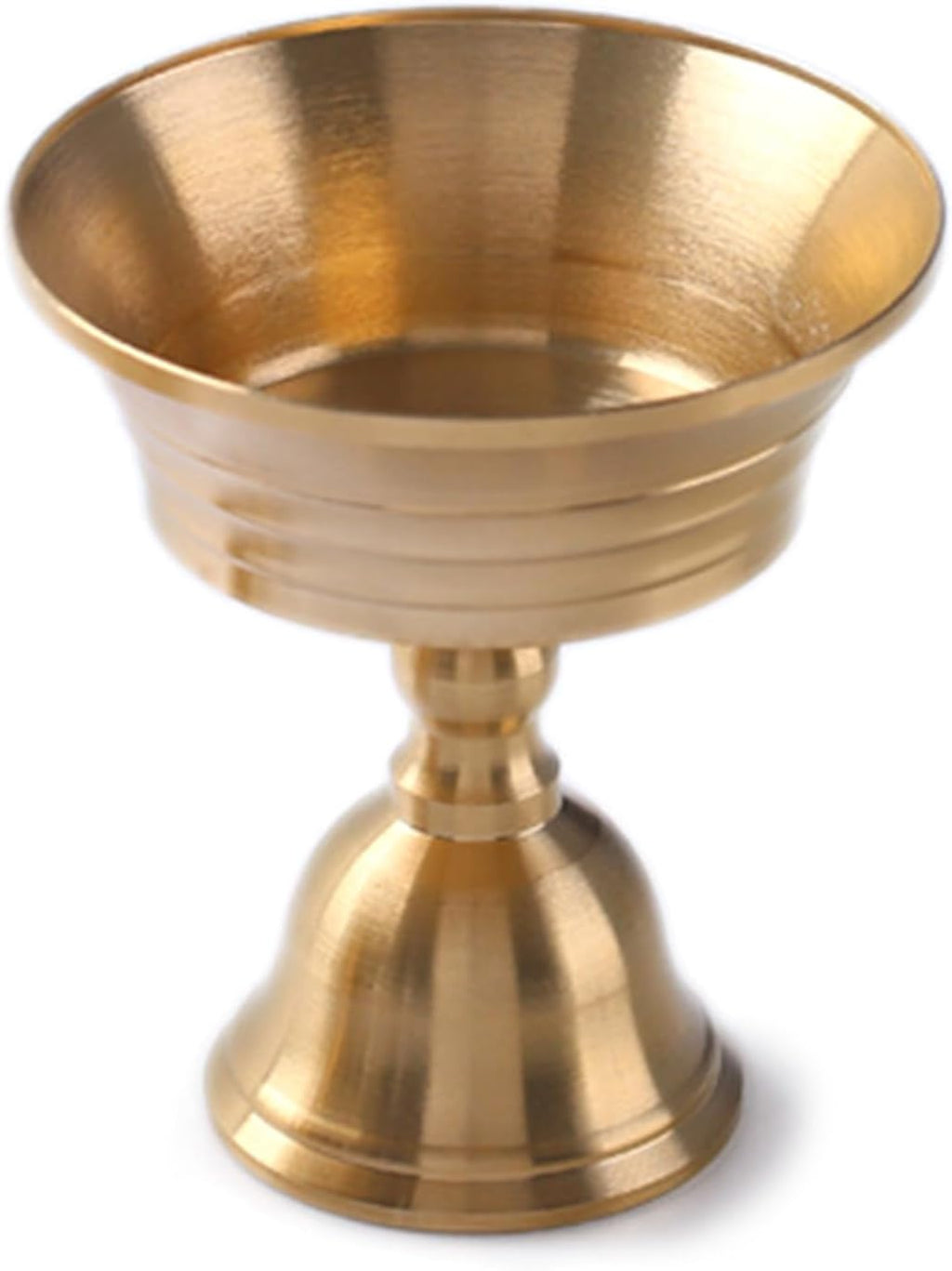 Brass Candlestick for Buddhist Temples Butter Lamp Holder Golden Tealight Stand for Altars Decors Candleholder Thickened Candlestick Decors