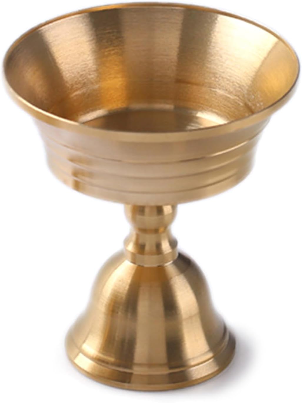 Brass Candlestick for Buddhist Temples Butter Lamp Holder Golden Tealight Stand for Altars Decors Candleholder Thickened Candlestick Decors