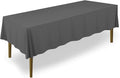 Lann's Linens - 10 Premium 70" x 120" Tablecloths for Wedding/Banquet/Restaurant - Rectangular Polyester Fabric Table Cloth - Dark Gray