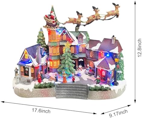 moments in time christmas village centerpiece decor santa, side view