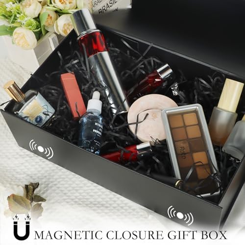 lfbox black gift box with magnetic lids 5 showing dimensions