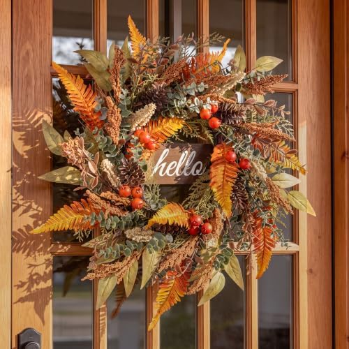 paper fair 26 inch fall wreath for front, view 9