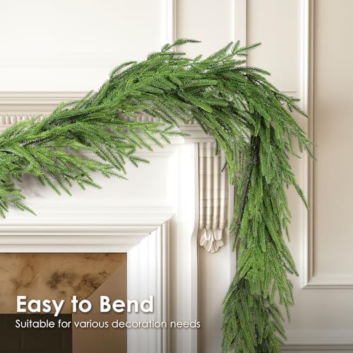 wbhome 2 pcs 9ft real touch norfolk pine shown in use